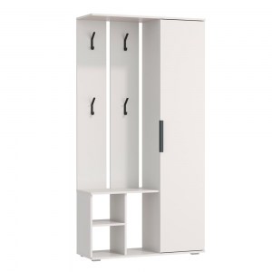 Кармен-1 Шкаф для прихожей (Олмеко) Белый